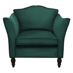 Duresta Vaughan Armchair, Umber Leg Harrow Velvet Teal Green